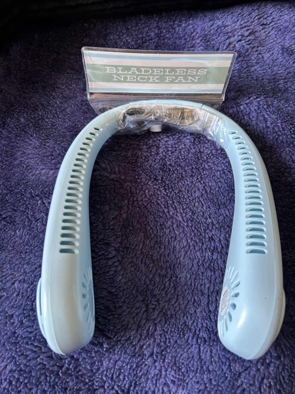 Bladeless Neck Fan - Light Blue and white $20 each